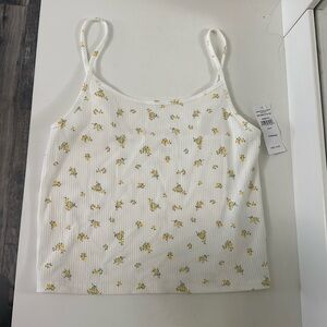 White and yellow flowered tank from American Eagle